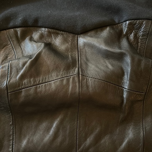 ❌SOLD❌Rebecca Taylor Lamb Leather Paneled Dress🖤🖤🖤 - Picture 9 of 14